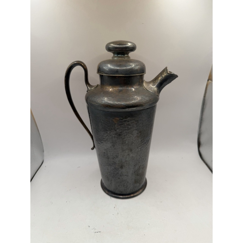 Prohibition Meriden Hammered Silver Plate Cocktail Shaker ArtDeco 1927 Fast Ship